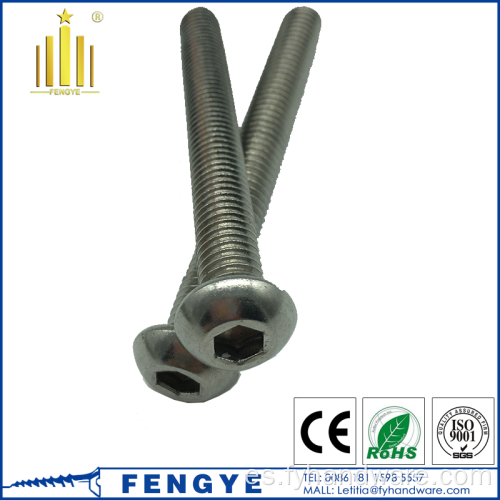 cabezal de botón de acero inoxidable Allen Bolt